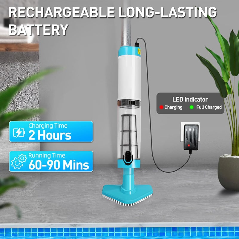 BowLift | US Standard - 3in1Cordless Rechargeable Powerful Motor Swimming Pool Vacuum Cleaner