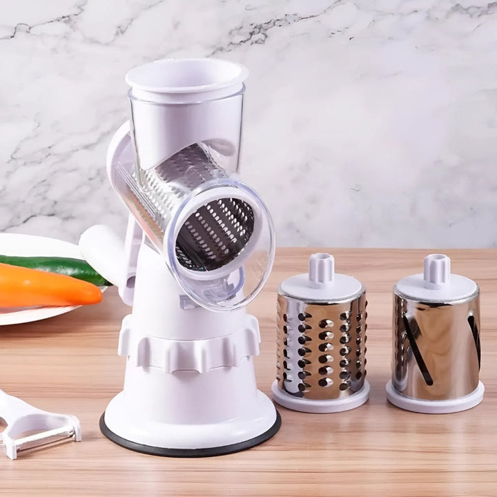 VeggieMaster Slicer - Manual Vegetable Slicer with 3 Blades Bowlift