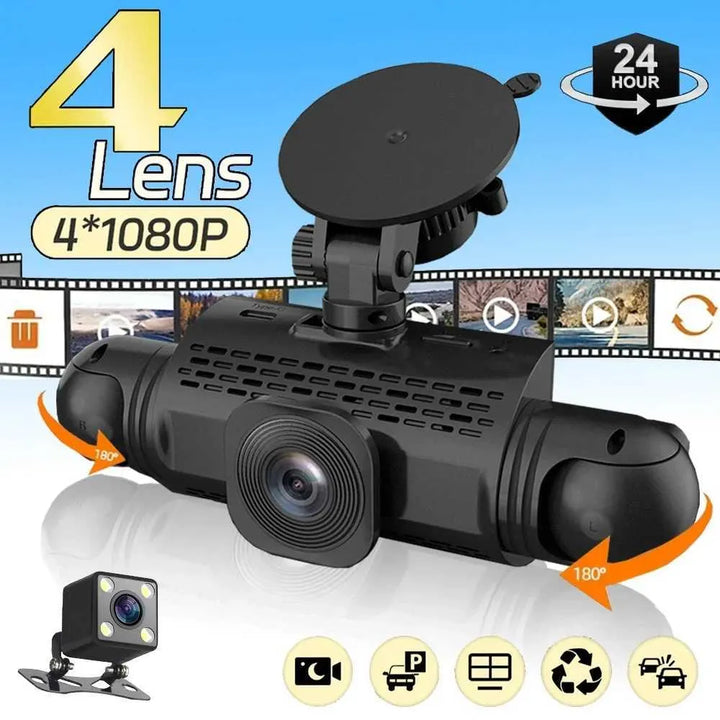 BowLift | 360° Car Dashcam | DashGard Pro CX360 | Full HD Driving Recorder with Night Vision & Parking Monitor