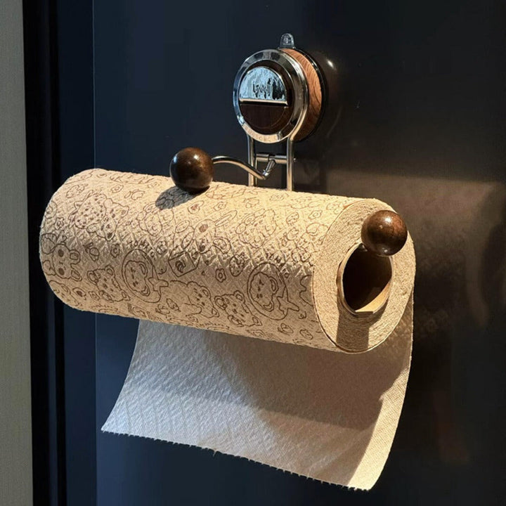 BowLift | KitchenGrip Roll Holder Stainless Steel Paper Towel Holder with Suction Cup