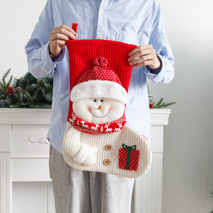 BowLift | Large Knitted Christmas Stocking Gift Bag
