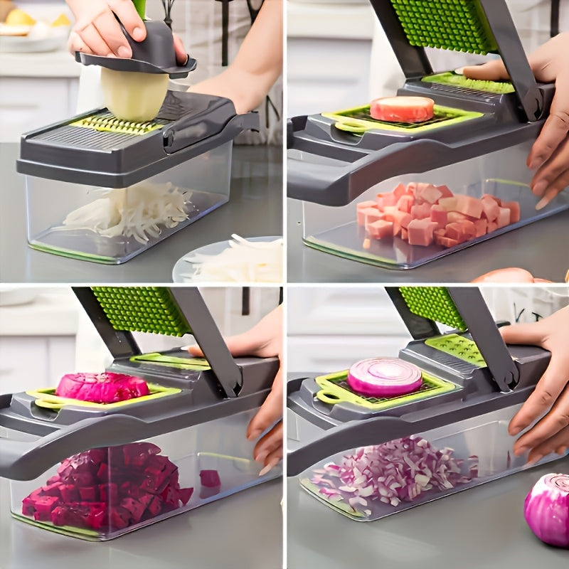 Multifunctional Vegetable Cutter 16-in-1 with Catch Container | Bowlift