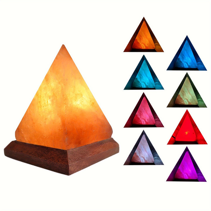 BowLift | Salt lamp - Handcrafted Himalayan salt lamp with 8-color changing LED, USB powered