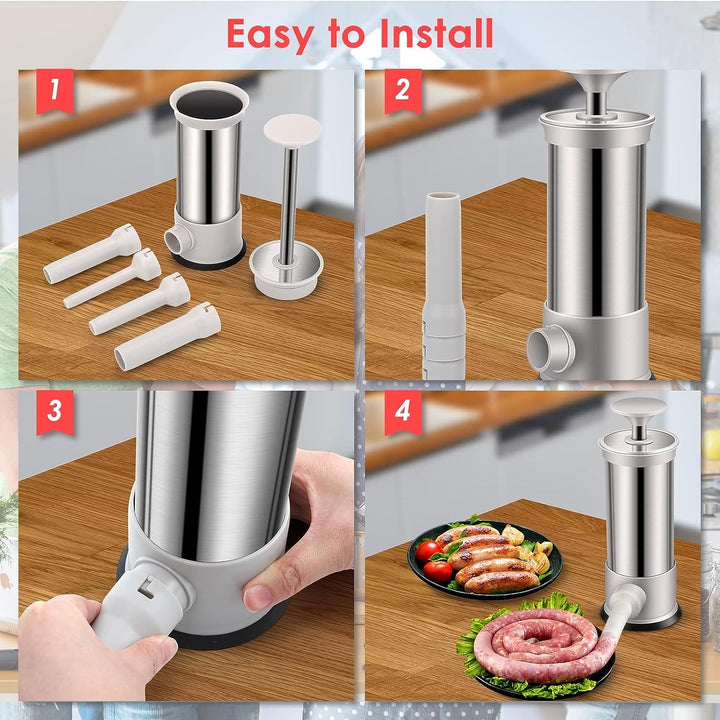 BowLift | Sausage filler with 4 different size filling tubes