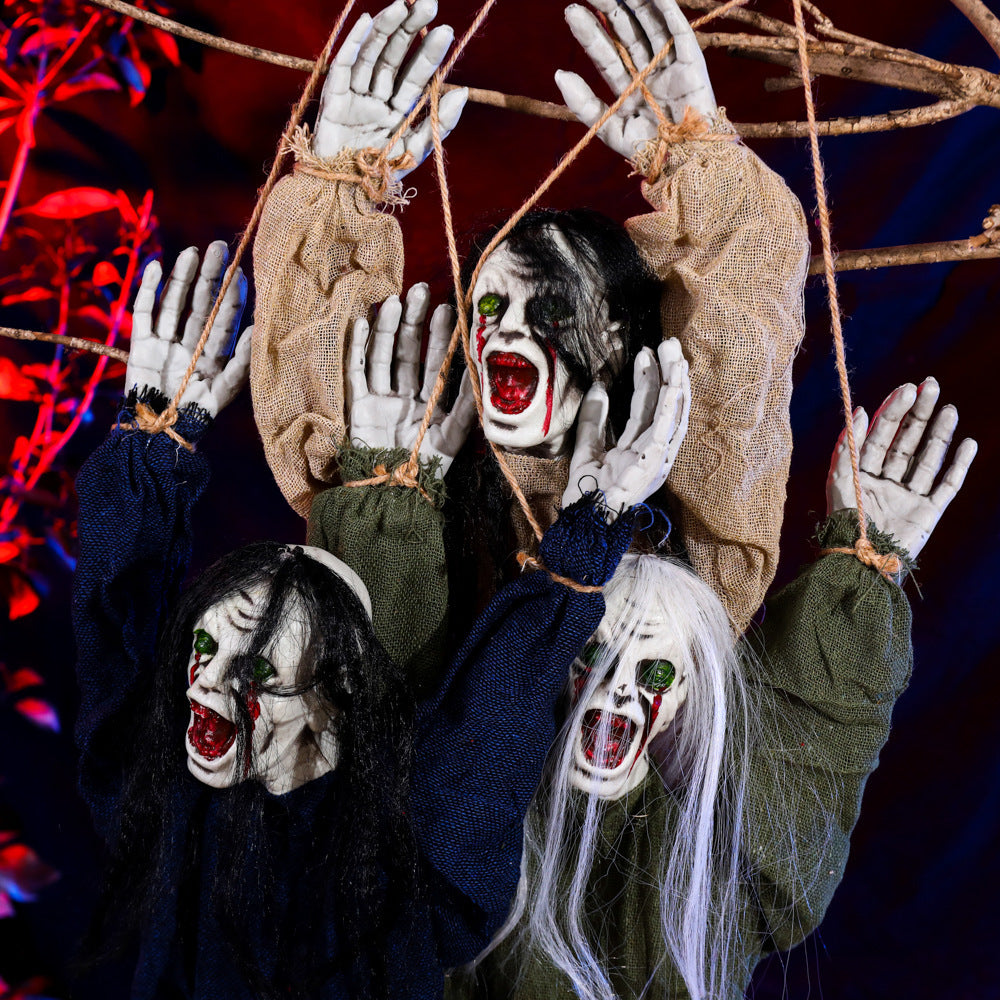 BowLift | Halloween Hanging Decoration – Creepy Ghost with Blood Stains