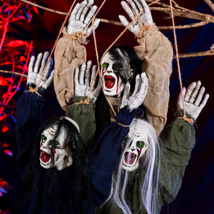 BowLift | Halloween Hanging Decoration – Creepy Ghost with Blood Stains