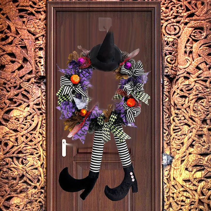BowLift | Halloween Whimsical Witch Legs Wreath | Festive Front Door Decor