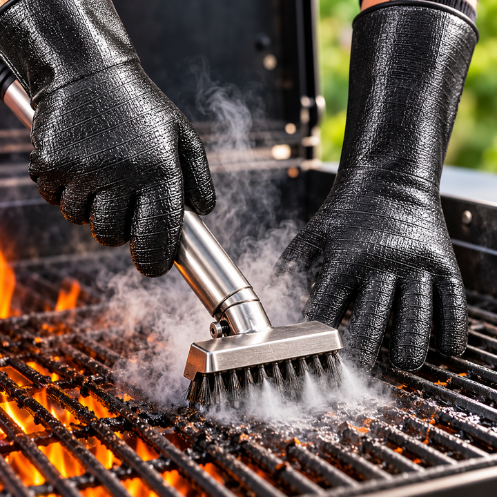 High-Heat Resistant BBQ and Grill Gloves with Textured Non-Slip Grip Bowlift