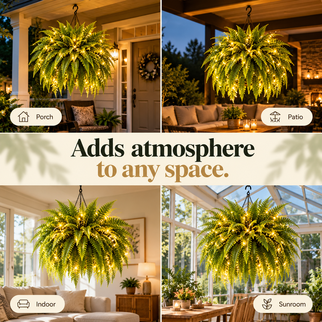 BowLift | Lighted Hanging Fern