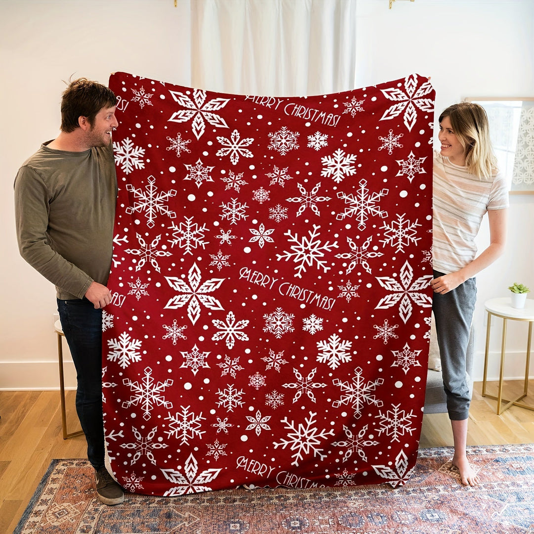 FestiveSnuggle - Luxury Christmas Fleece Blanket for the Holidays Bowlift