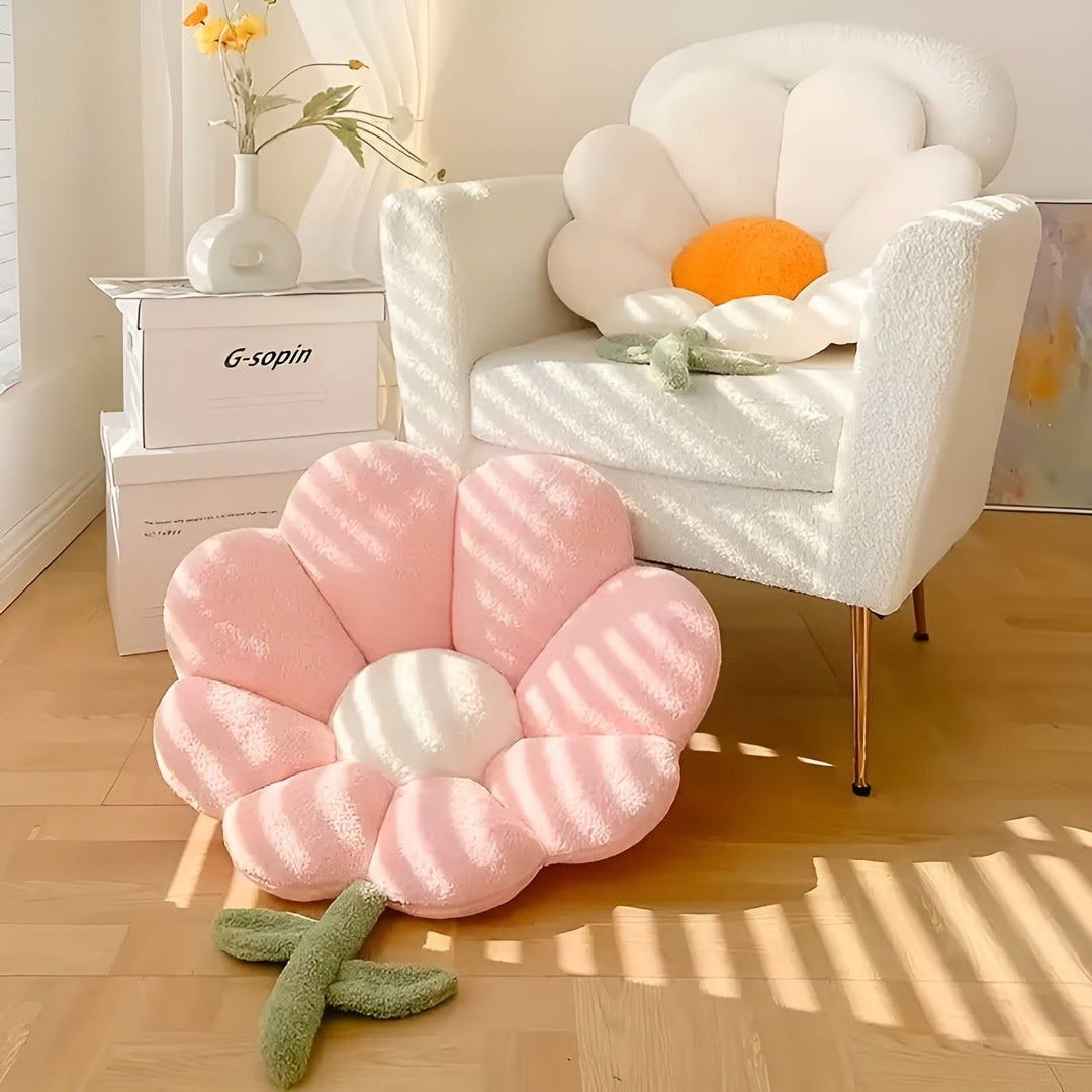 Flower Cushion Seat Cushion – Soft and Cozy | Decorative Floor Cushion for Sofa, Bedroom, and Living Room | Bowlift