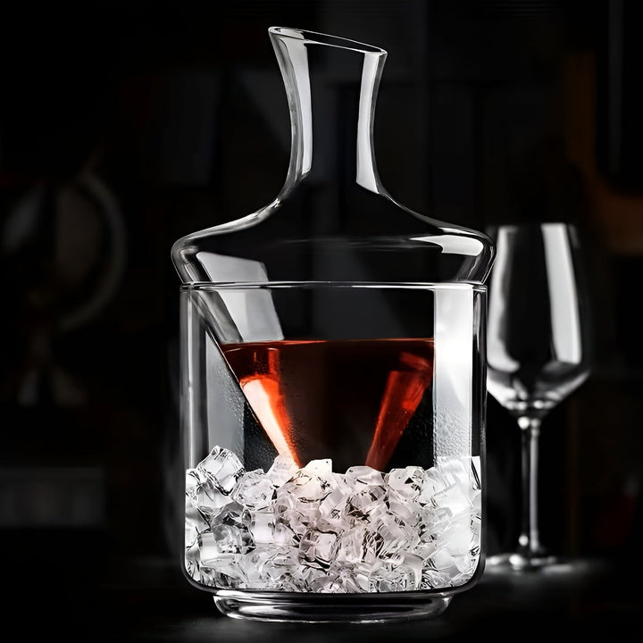 Wine Decanter with Quick Aeration – Elegant Waterfall Design made of Glass | For More Intense Aroma and Stylish Wine Enjoyment | Bowlift