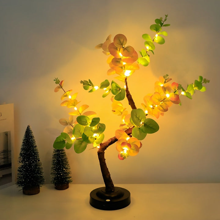 EucalyptusGlow Tree - LED Bonsai Lamp with Rechargeable Drive Bowlift