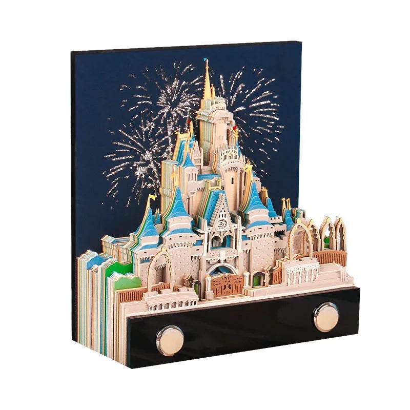 BowLift | Three-dimensional Note Paper Carving Model Fairy Tale Castle Art