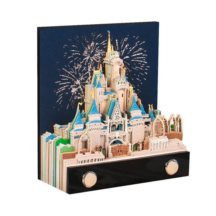 BowLift | Three-dimensional Note Paper Carving Model Fairy Tale Castle Art