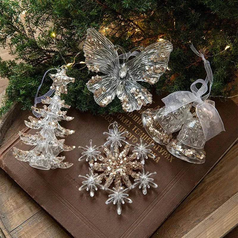 BowLift | Christmas Decorations Sequins Acrylic Transparent Pendant