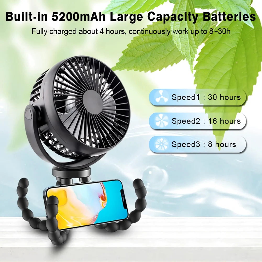 Compact Octopus Mini Fan | Bowlift
