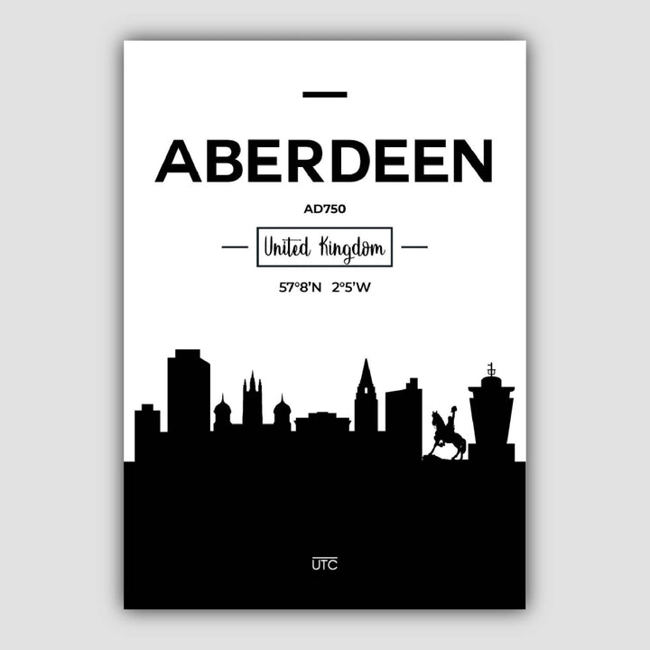 Aberdeen Scotland Skyline City View Print | Bowlift