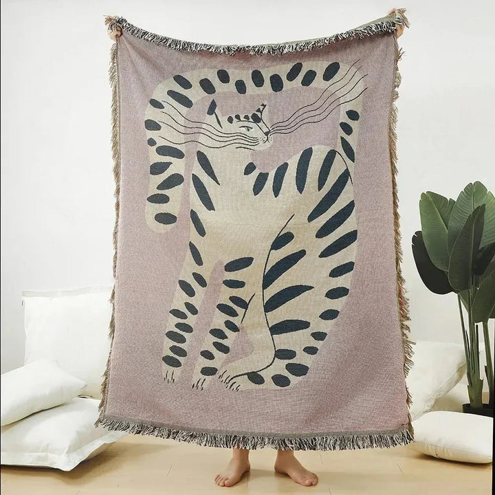 BowLift | Abstract Woven Wall Tapestry Throw Blanket