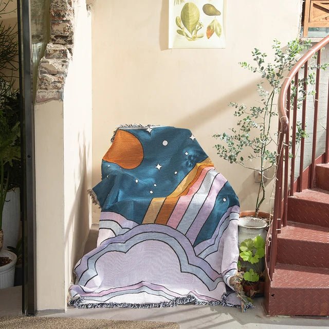 BowLift | Abstract Woven Wall Tapestry Throw Blanket