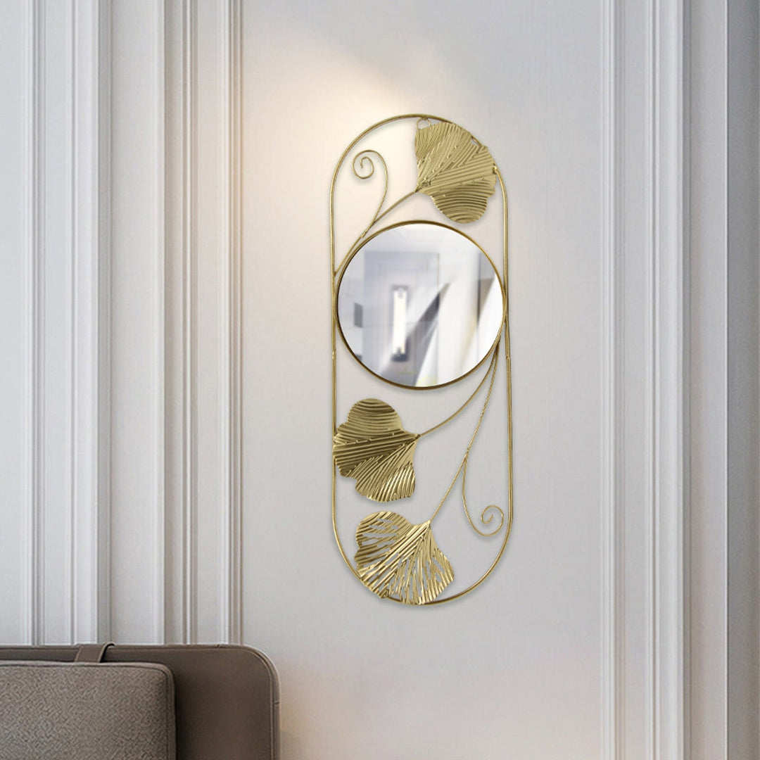 BowLift | Elegant Metal Ginkgo Leaf Wall Mirror