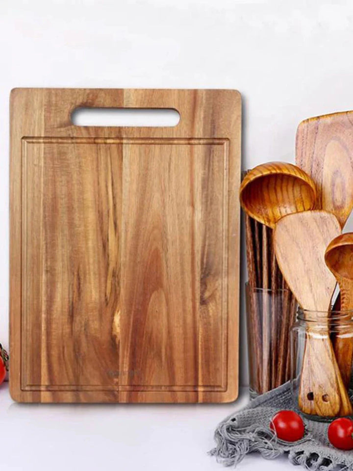 Acacia Wood Cutting Board With Handle Kitchen Chopping Board | Bowlift