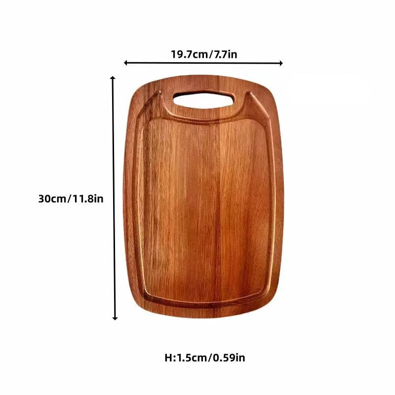 Acacia Wood Cutting Board With Handle Kitchen Chopping Board | Bowlift