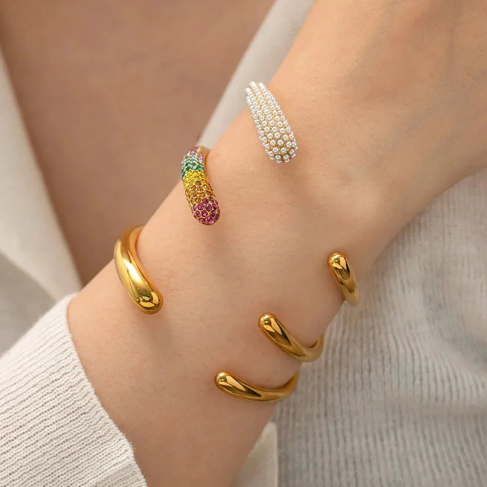 BowLift | Accented Classy Bangle Cuff Bracelets
