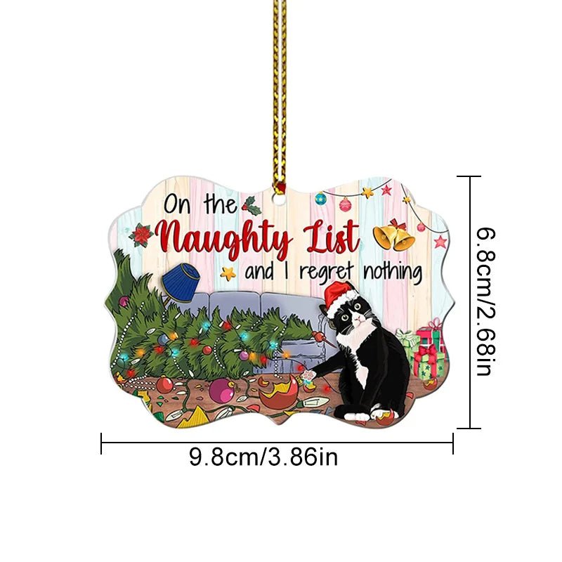 BowLift | Acrylic Black Cat Christmas Ornaments Set – Adorable Tree Pendants for Weddings, Parties, and Festive Home Décor