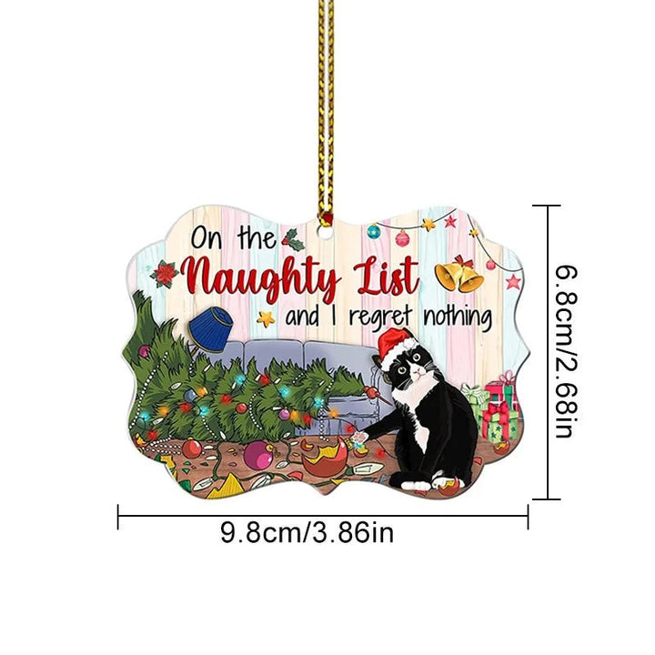 BowLift | Acrylic Black Cat Christmas Ornaments Set – Adorable Tree Pendants for Weddings, Parties, and Festive Home Décor