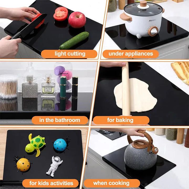Acrylic Cutting Board with Counter Clear Acrylic Cutting Board for Kitchen | Bowlift