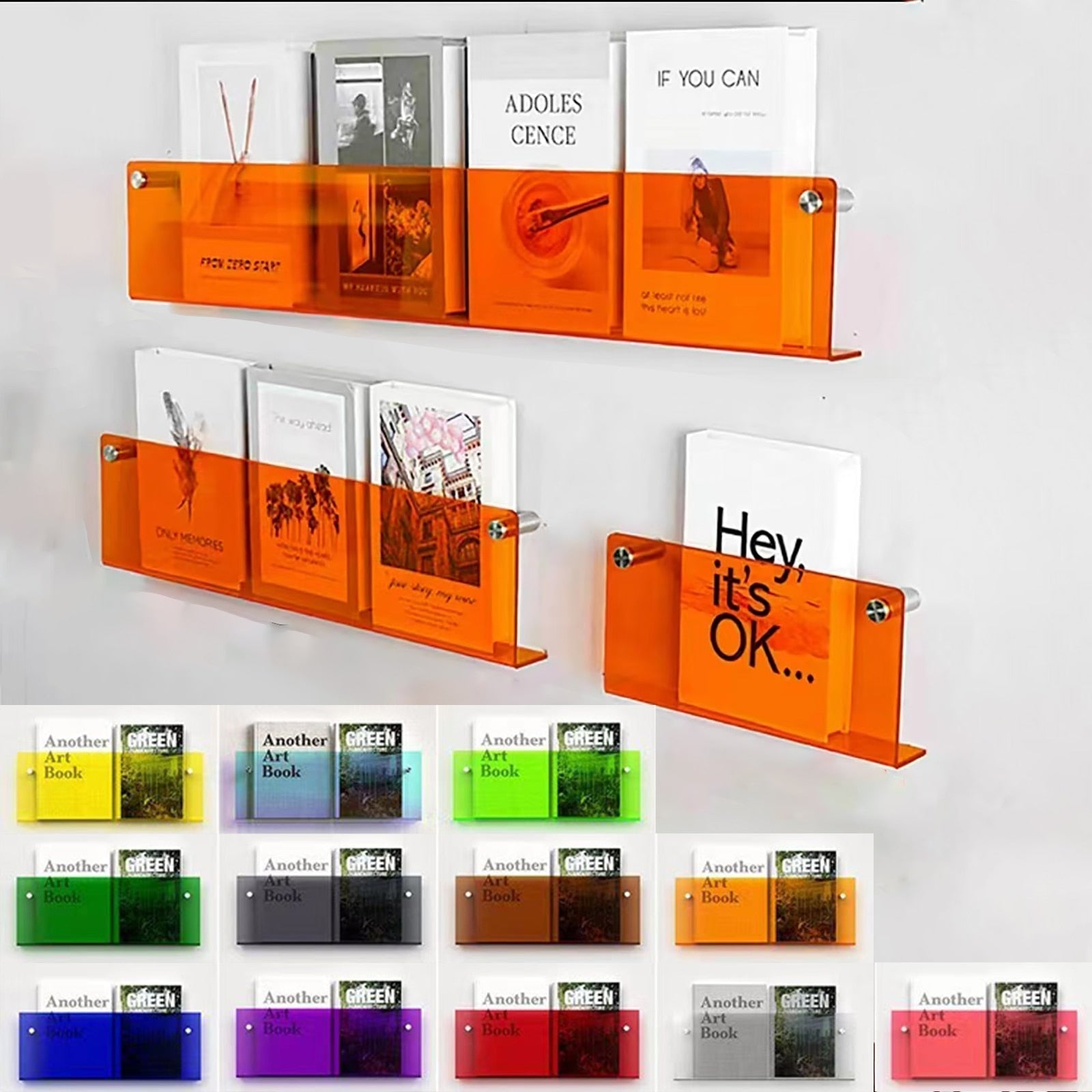 BowLift | Acrylic Wall-mounted 'Floating' Magazine Holder