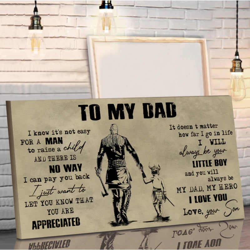 Personalized Father And Son Canvas Print | Bowlift