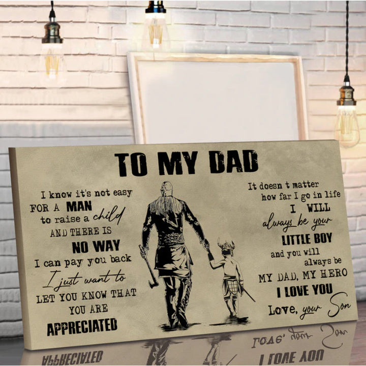 Personalized Father And Son Canvas Print | Bowlift