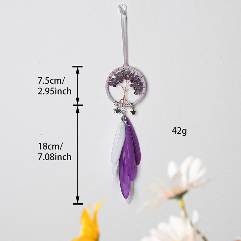 BowLift | Tree of Life Gemstone Dreamcatcher Hanging Jewelry