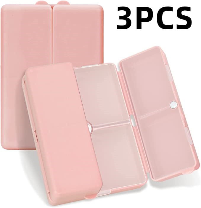 BowLift | Daily Pill Organizer – Portable 7-Compartment Box with Secure Magnetic Closure (3 Pieces)