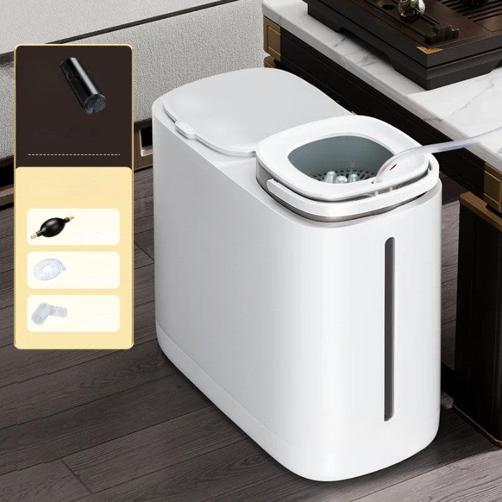 BowLift | Dual Compartment Dry Wet Section Efficient Modern Home Trash Can