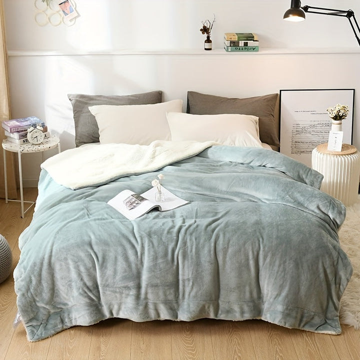 LuxeFlannel – Double-sided Sherpa Blanket for Ultimate Comfort Bowlift