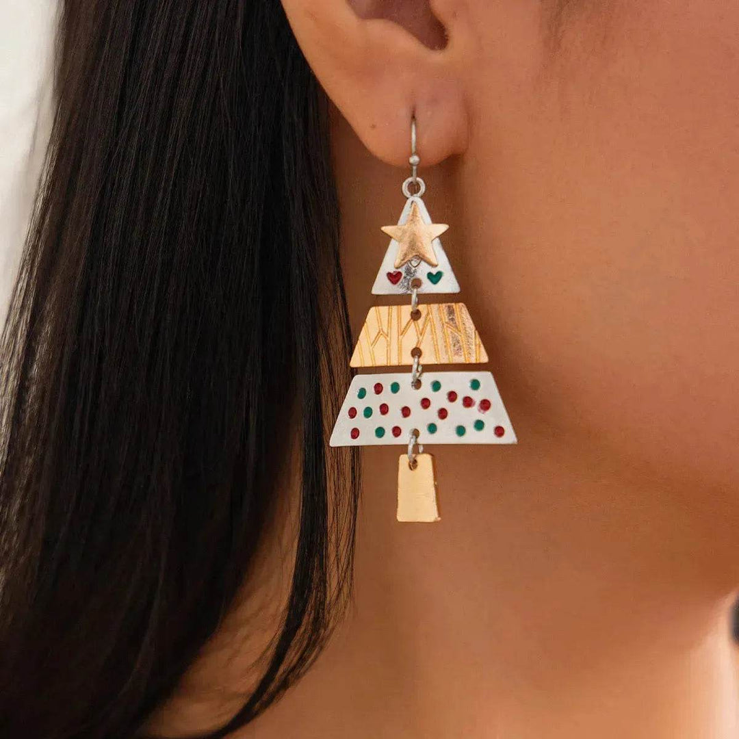 BowLift | Christmas Tree Necklace And Earrings Fashion Pendant Necklace Suit
