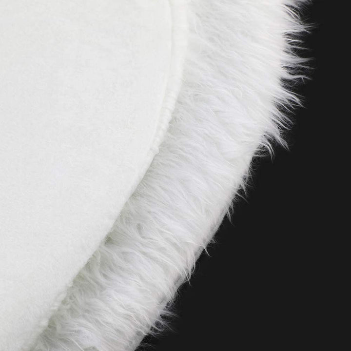 BowLift | White Christmas Tree Skirt Plush Faux Fur Xmas Tree Carpet Merry Christmas Tree Decorations Ornament New Year Navidad Home Decor