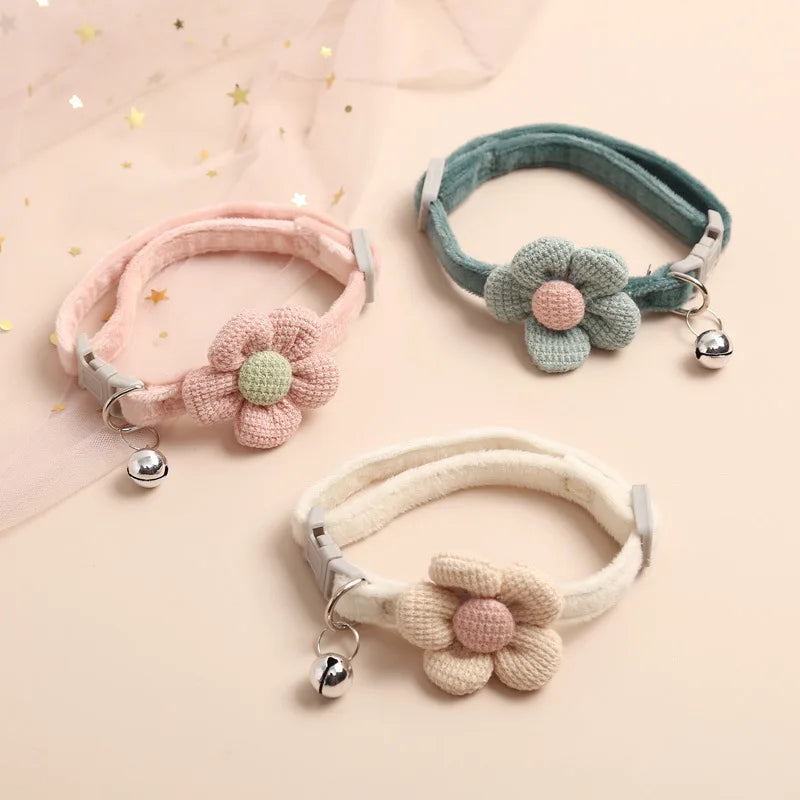 Adjustable Cat Collar with Flower - FlowerCharm Bowlift