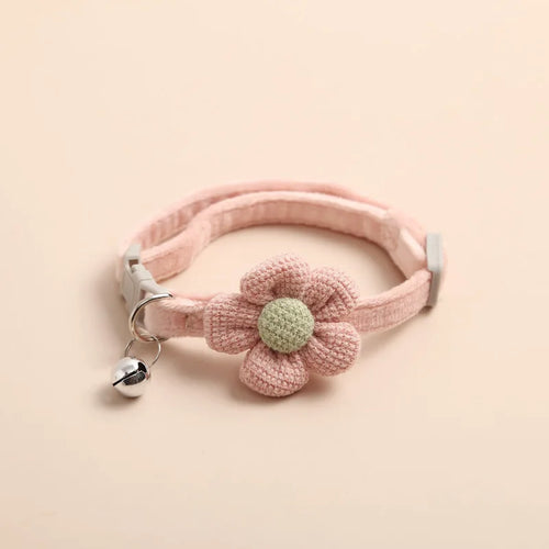 Adjustable Cat Collar with Flower - FlowerCharm Bowlift