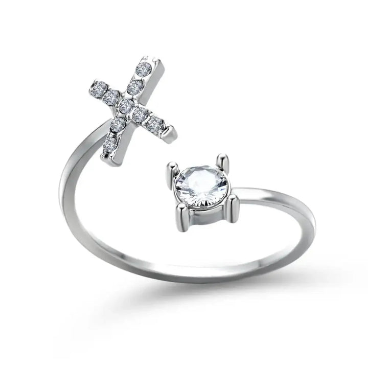 BowLift | Adjustable Dainty Diamond Letter Initial Ring