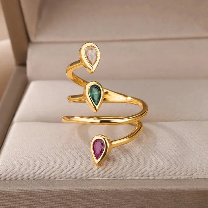 BowLift | Adjustable Multi-Color Water Drop Rings