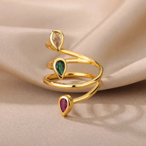 BowLift | Adjustable Multi-Color Water Drop Rings