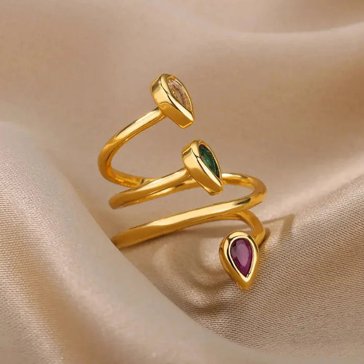 BowLift | Adjustable Multi-Color Water Drop Rings
