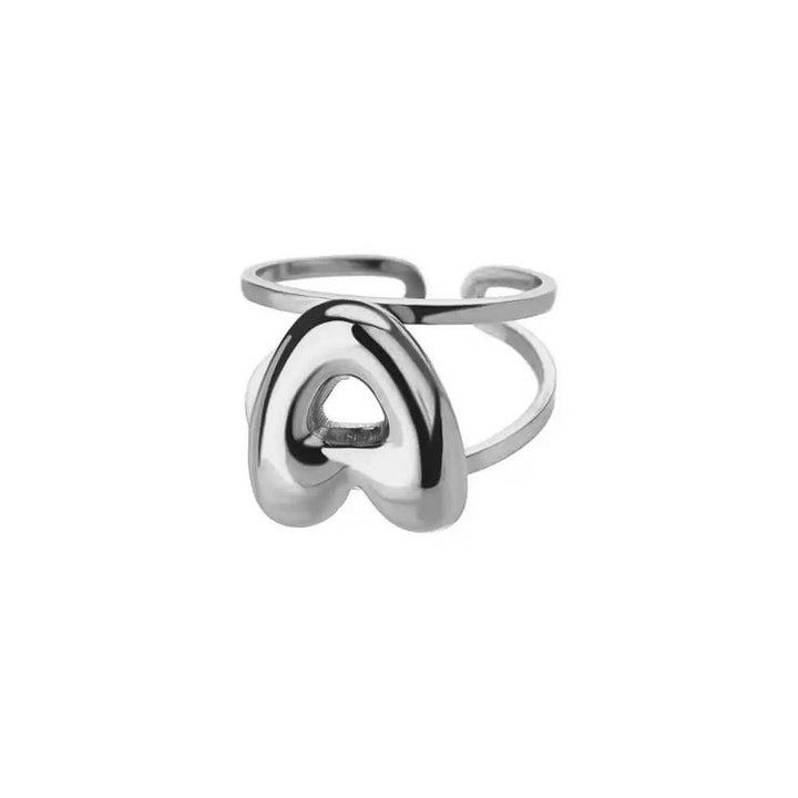 BowLift | Adjustable Open Band Bubble Letter Initial Ring