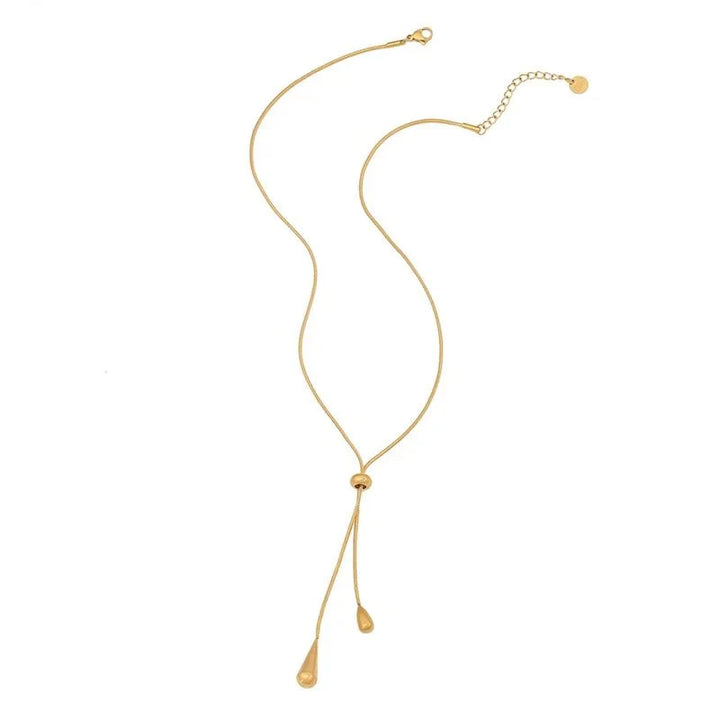 BowLift | Adjustable Pull Droplet Lariat Necklace and Earrings