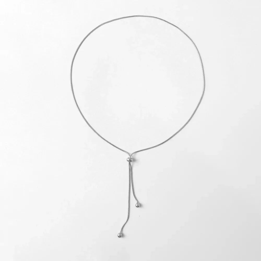 BowLift | Adjustable Snake Chain Lariat Necklace