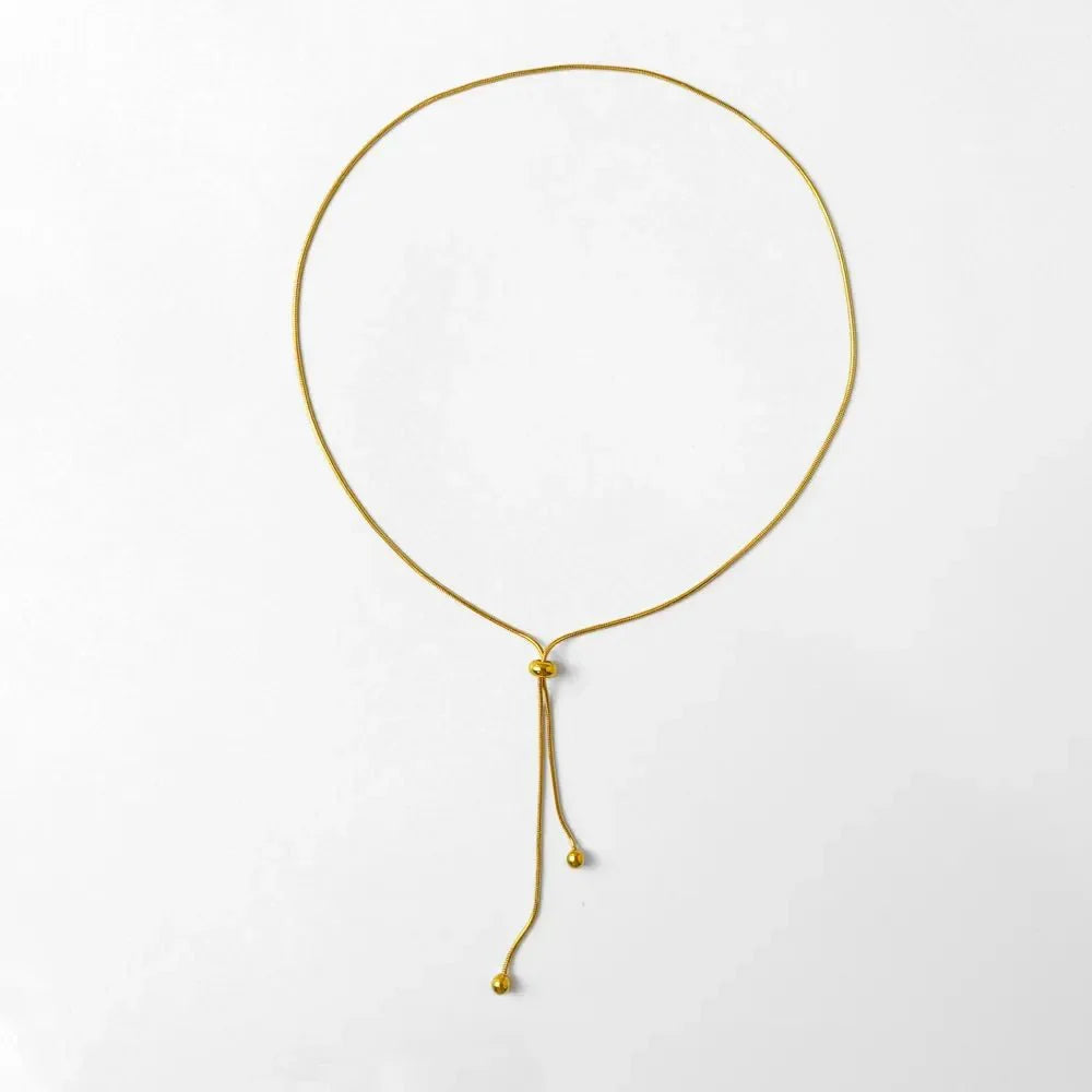 BowLift | Adjustable Snake Chain Lariat Necklace